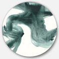 thumbnail image 1 of Designart 'Gouache Green on Gray II' Geometric Metal Circle Wall Art, 1 of 3