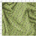 thumbnail image 4 of Soimoi Green Poly Georgette Fabric Cage & Humming Bird Printed Craft Fabric by the Yard 52 Inch Wide, 4 of 5