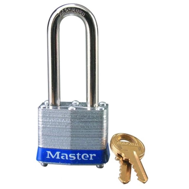 1-1/2 In. Keyed Laminated Padlock, 2-In. Long Shackle - 3DLH