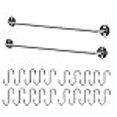 thumbnail image 3 of Ikea Steel Kitchen Organizer Set, 2 Rails and 20 Hooks, Silver, 3 of 4