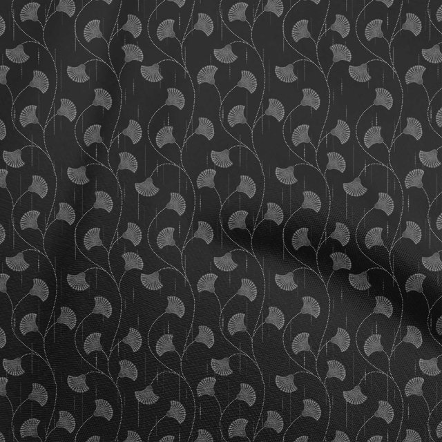 oneOone Viscose Jersey Gray Fabric Floral Sewing Craft Projects Fabric Prints By Yard 60 Inch Wide