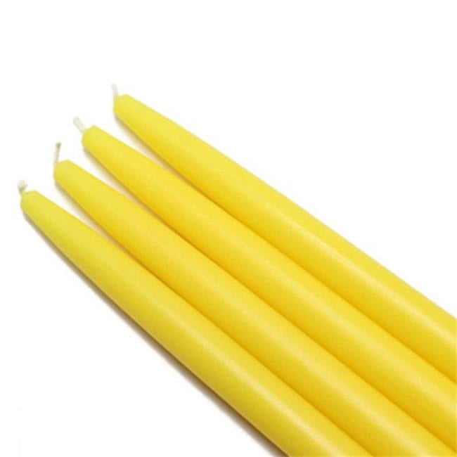 Jeco CEZ-025-12 Bougies Coniques de 10 Po, Jaune - 144 Pcs
