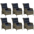thumbnail image 2 of vidaXL 7 Piece Garden Dining Set Brown Poly Rattan, 2 of 5