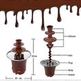 thumbnail image 5 of Chocolate Fondue Fountain, Electric 3Tier Fondue Machine For Chocolate And Cheese, 1.5Pound Capacity, Easy To Assemble, 5 of 5