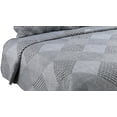 thumbnail image 3 of Marina Decoration Rich Printed Stitching Coverlet Bedspread Ultra Soft Summer Bedding Quilt Set with Quilted Sham, Grey Modern Grid and Stripes Plaid Pattern, 3 of 6