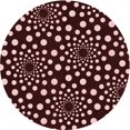 thumbnail image 1 of Ahgly Tapis Rond Lavable en Machine Intérieur Transitionnel Marron Chocolat, 8 Pieds Rond, 1 of 7