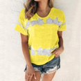 thumbnail image 4 of Wolfast T-Shirts pour Femmes Mode Femmes Mode T-Shirt Imprimé Manches Courtes Blouse Col Rond Hauts Décontractés Manches Courtes Blouses pour Femmes, 4 of 9