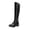 Black, variant on LOVZFMLL Cowboy Boots for Women Knee High Chelsea Boots Side Zipper Round Toe Slip Resistant Low Block Heel Fall Winter Fashion