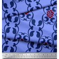 thumbnail image 3 of Soimoi polyester Crepe Fabric Floral & Filigree Damask Printed Craft Fabric by the Yard 42 Inch Wide, 3 of 3
