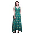 thumbnail image 1 of Bimba Robe Longue à Imprimé Floral pour Femmes, Bretelles Spaghetti, Col en V, Maxi, Tenue de Plage - Grand, 1 of 1