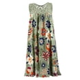 thumbnail image 2 of Robe Mode Grande Taille Femme Sans Manches en Dentelle Imprimée Robe Ample Décontractée d'Été, 2 of 2