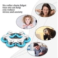 thumbnail image 3 of Graflsoa Stress Relief Bike Chain Fidget Toy - Durable Stainless Steel & Rubber, Portable Anxiety Reducer for Autistic and Hyperactive Individuals - Comes in Black and Sky Blue, 2 Pieces Included, 3 of 6