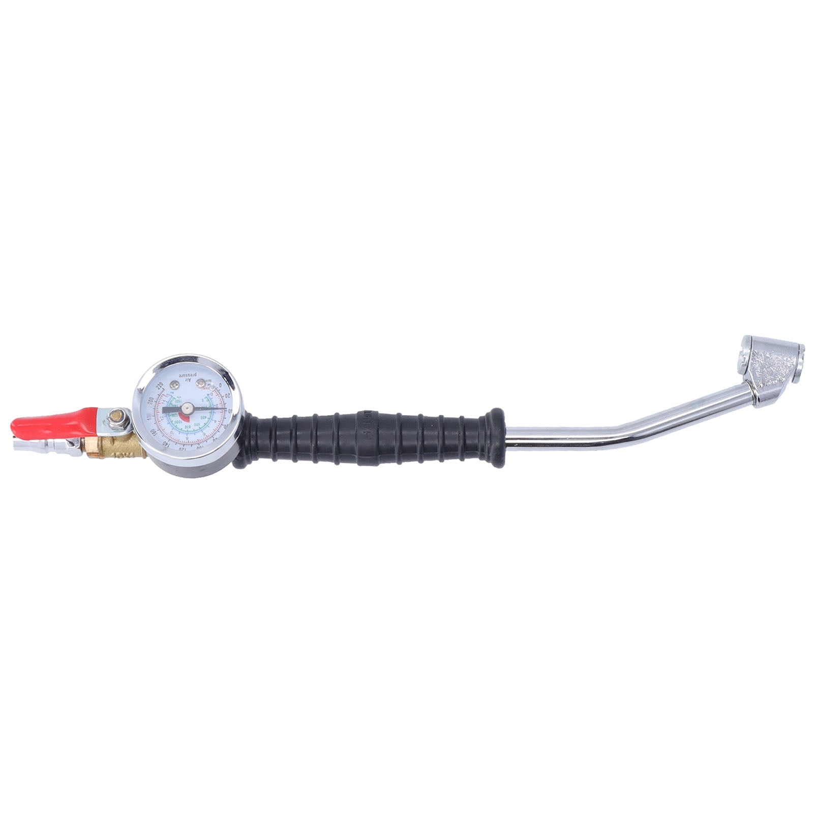 Tires Inflators Head, High Hardness 30cm Total Length Large Dial Tire Inflator With Pressure Gauge Wide Use  For Car For Motorcycle