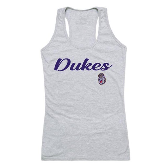 W Republic 557-188-HGY-04 James Madison University Womens Script Tank Top, Heather Gray - Extra Large