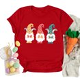 thumbnail image 3 of RKSTN Hauts pour Femmes 2024 Mode Pâques Mignon Lapin Imprimé Col Rond Hauts Coupe Ample Manches Courtes Blouse Unie Hauts, 3 of 6