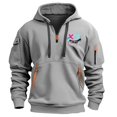 thumbnail image 1 of Styesk Sweatshirts for Men Men's Spring And Fall Printed Hooded Sweatshirt Zipper Multi-Pocket Pullover Sweatshirt, 1 of 3