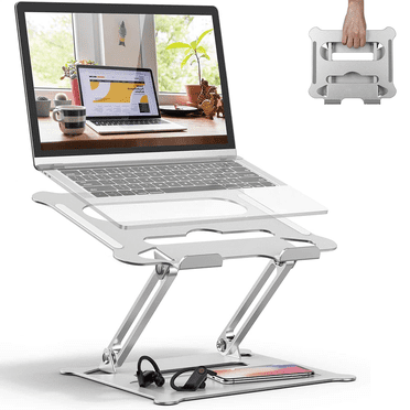 Support d'Ordinateur Portable Ajustable, Support Ergonomique Portable pour Ordinateur avec Évent Thermique pour Rehausser l'Ordinateur Portable, Support d'Ordinateur Portable Robuste Compatible