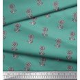 thumbnail image 2 of Soimoi Rayon Fabric Floral Block Printed Fabric 1 Yard 56 Inch Wide, 2 of 3