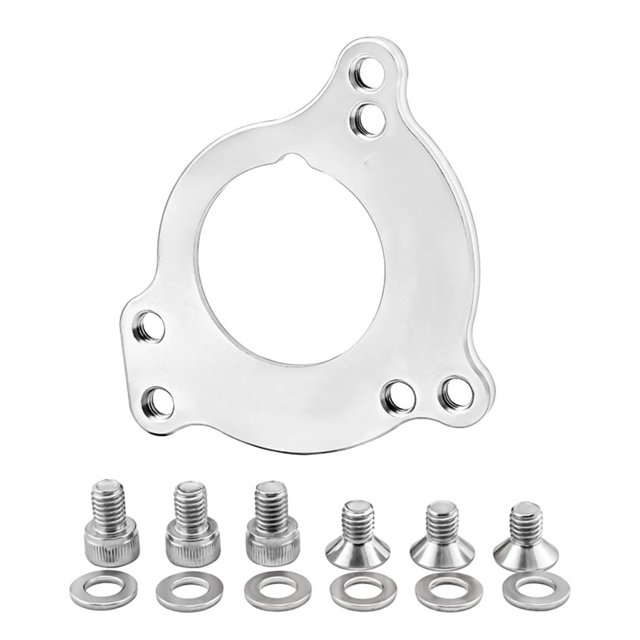 Maoww Bike Adapter Plate Chain Guide Aluminum Alloy Conversion Replacement Parts Biking Portable Repairing Accessory Silver 1Set