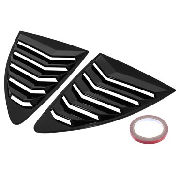 Unique Bargains Pair Vehicle Rear Side Window Louvers Cover for Toyota 86 2013-2021 Glossy Black