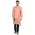 thumbnail image 1 of Atasi Indian Designer Kurta For Mens Party Wear Solid Color Ethnic Long Shirt, 1 of 7