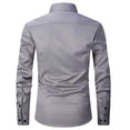 thumbnail image 3 of Chemise à Manches Longues Homme Chemise Habillée à Manches Longues pour Hommes Coupe Régulière Décontractée Boutonnée Unie à Manches Longues Col Rabattu Blouse et Chemise Homme Chemise à Manches Longues Homme Chemises à Manches Longues, 3 of 3