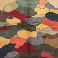 thumbnail image 1 of Ahgly Company Indoor Square Abstract Red Brown Abstract Area Rugs, 6' Square, 1 of 6
