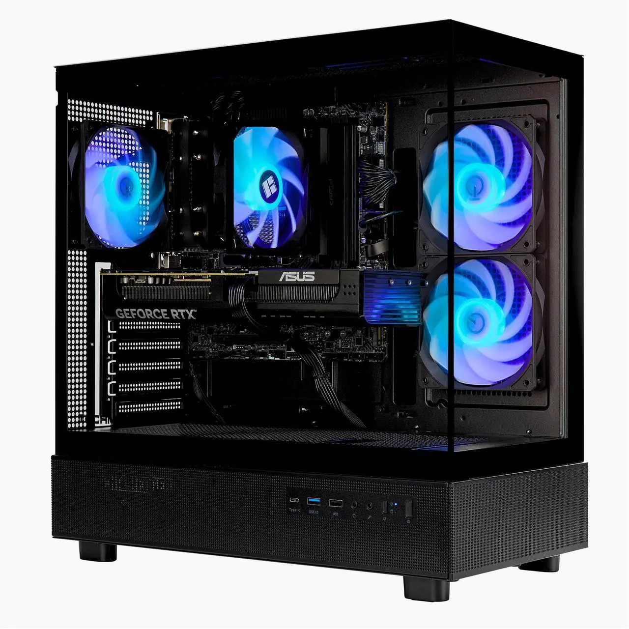 TECHNOID Glass Gaming PC, AMD Ryzen 7 7700X, NVIDIA GeForce RTX 5070, 16GB DDR5, 1TB SSD, Windows 11 Home