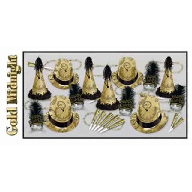 Beistle 88446BKG50 - l'Assortiment de Fête de Minuit en Or pour 50