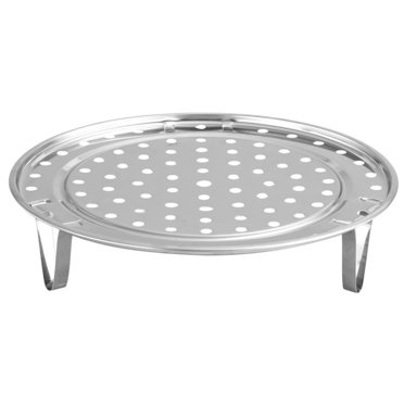 Égouttoir à Vapeur en Acier Inoxydable, Panier Vapeur Casserole Rond Égouttoir à Vapeur en Acier Supports de Mise en Conserve une Seule Couche Argent Articles Ménagers de Cuisson Égouttoir à Vapeur Épaissi Support
