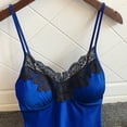 thumbnail image 4 of LSLJS Nuisette en Satin pour Femmes Dames Tenue de Nuit Nuisette Lingerie Aguichant avec Coussinets de Poitrine, Robe de Pyjama pour Femmes, 4 of 4