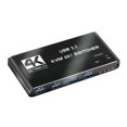 thumbnail image 1 of JIAHAOO USB 3.0 HD KVM Switch 4K 60Hz 2 in 1 Out for Dual Systems Metal Shell Plug and Play Quick Switching Peripheral Control, 1 of 10