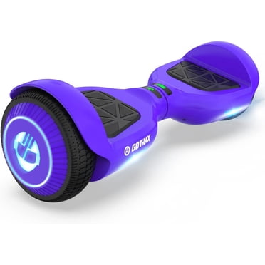Gotrax EDGE Hoverboard 6,5 Pouces avec Roues à DEL et Phare, Moteurs Doubles de 200 W, Trottinette Auto-Équilibrée Certifiée UL2272 pour Enfants et Adultes, Vitesse jusqu'à 10 km/h et Autonomie de 5 km, Violet