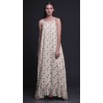 thumbnail image 2 of Bimba Robe de Nuit Imprimée Rose Pâle Oiseau Branche et Colibri pour Femmes Longue à Bretelles Spaghetti Robe Maxi Vêtement de Nuit Robe Medium, 2 of 5