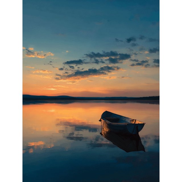 Qisvanset Abstract Gradient Sunset Canvas Print 12x16 Inch Dining Room Decor