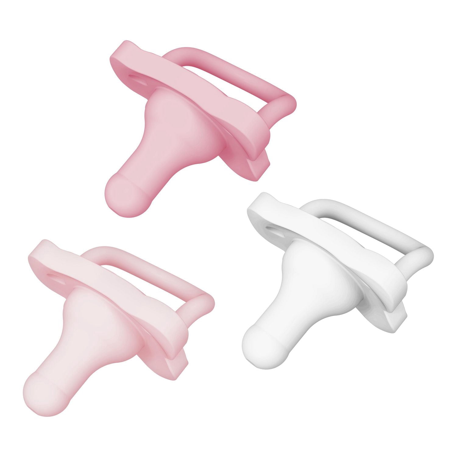 Dr. Brown's HappyPaci 100% Silicone Baby Pacifier, Contoured One-Piece Design, 0-6m, BPA-Free, 3-Pack