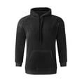 thumbnail image 4 of KIHOUT Hoodies for Men Comfortable Fleece Hoodie Heart Pattern Solid Hooded Pocket Drawstring Sweatshirt BK/XL, 4 of 5