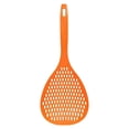 thumbnail image 4 of Strainer Long Handle Heat-resistant Kitchen Skimmer Sifter Plastic Cooking Sieve Scoop Spoon, Orange, 4 of 8