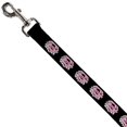 thumbnail image 2 of Dog Leash Super Shield Hibiscus Design Black Pink 6 Feet Long 0.5 Inch Wide, 2 of 3