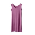 thumbnail image 1 of Timegard Sleep Wear for Women Plus Size V Neck Tank Top Loose Comfy Solid Color House Dress Homewear, 1 of 6