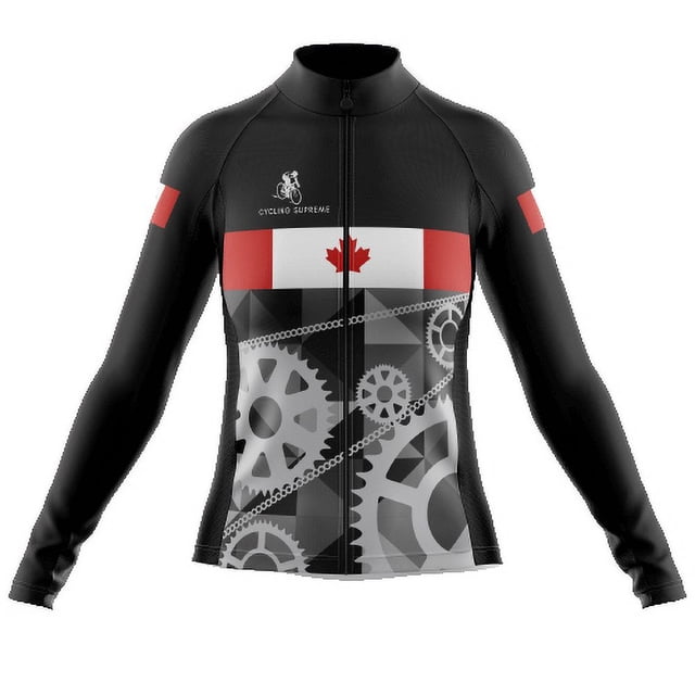 Chandail de Cyclisme à Manches Longues Canada Crank pour Femmes - 4TG