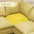 thumbnail image 4 of Noble House 120.1" L Shaped Modular Sectional Sofa, 7 Seater Sectional Sofa with Storage Ottoman,yellow, 4 of 9