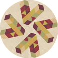 thumbnail image 1 of Ahgly Company Tapis d'Intérieur Lavables en Machine, Ronds Transitionnels Dorés Blonds Dorés, Ronds de 6', 1 of 7