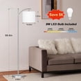 thumbnail image 2 of Floor Lamps for Living Room with Color Temperatures LED Bulb Standing Lamp Tall with Adjustable Shade Tall Lamps for Bedroom Office Classroom Dorm Room Apartment W Bulb Includ, 2 of 7