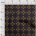 thumbnail image 1 of oneOone Cotton Silk Fabric Check & Triangle Ikat Decor Fabric Printed BTY 42 Inch Wide, 1 of 4