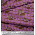 thumbnail image 3 of Soimoi Polyester Crepe Fabric Text & Chocolate Food Print Fabric by The Yard 52 Inch Wide, 3 of 6