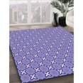thumbnail image 3 of Ahgly Company Tapis de Zone Rond d'Intérieur Lavable à la Machine, Style Transitionnel, Bleu Ardoise, 3 Pieds Rond, 3 of 7