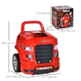 thumbnail image 4 of Qaba Ensemble de Jouets de Moteur de Camion pour Enfants Mécanicien, Ensemble de Jeu de Service Automobile, Rouge, 4 of 10
