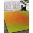 thumbnail image 3 of Ahgly Company Tapis d'Intérieur Lavable à la Machine, Carré, Transitionnel, Brun, Tapis de Zone, 7 Pieds Carré, 3 of 7