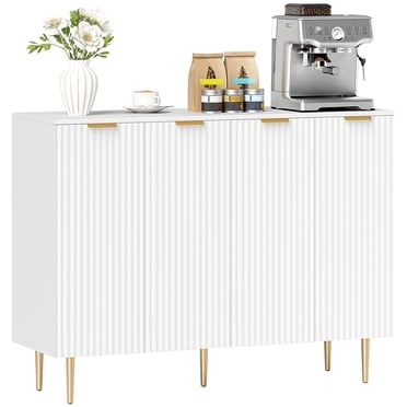 HOMCOM Buffet Bahut avec Tablettes Ajustables, Blanc